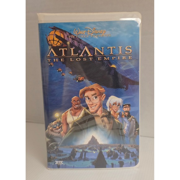 Atlantis The Lost Empire VHS 2002 Disney Clamshell w Original Ads Preowned - Picture 1 of 9